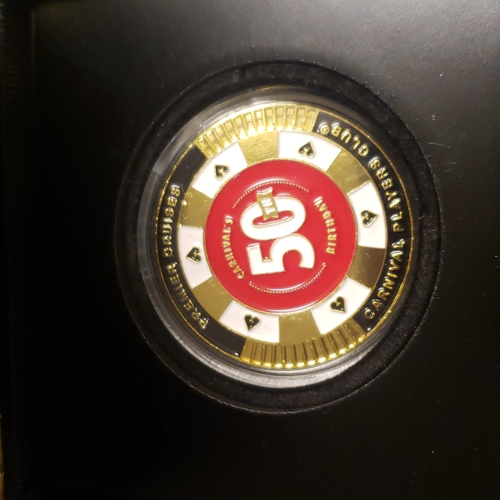Carnival's 50th Birthday Collector Coin‎ Souvenir Premier Cruises Player's Club